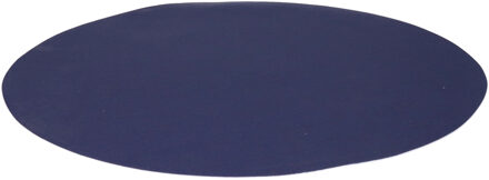 Wicotex Placemats Uni - donker blauw - rond 38 cm - anti slip laag - Teflon coating toplaag Donkerblauw