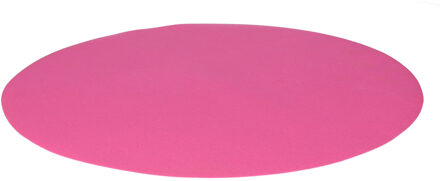 Wicotex Placemats Uni - fuchsia roze - rond 38 cm - anti slip laag - Teflon coating toplaag