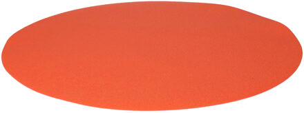 Wicotex Placemats Uni - oranje - rond 38 cm - anti slip laag - Teflon coating toplaag