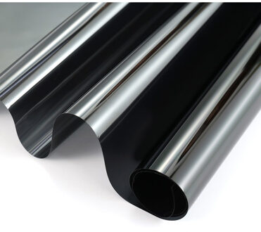 Wicotex Raamfolie zonwerend - 2x rollen - semi transparant/carbon - 60 cm x 2 meter - statisch