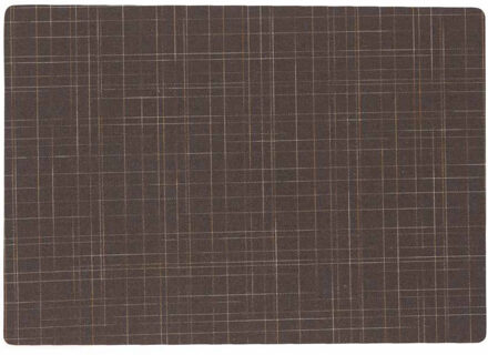 Wicotex Stevige luxe Tafel placemats Liso bruin 30 x 43 cm