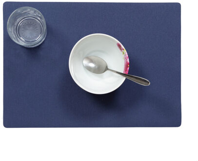 Wicotex Stevige luxe Tafel placemats Plain donkerblauw 30 x 43 cm