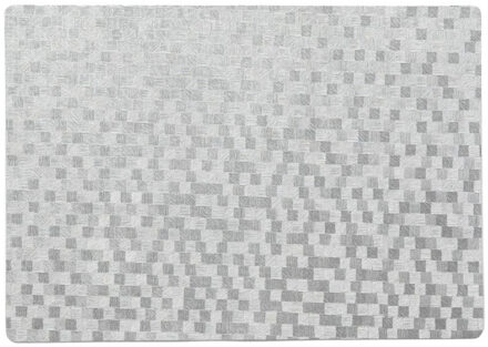 Wicotex Stevige luxe Tafel placemats Stones zilver 30 x 43 cm