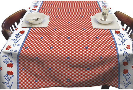 Wicotex Tafelkleed PVC Holland 140x250cm rood-wit