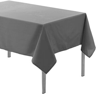 Wicotex Tafelkleed voor binnen - Donkergrijs - polyester - 140 x 200 cm - Basic eettafel tafelkleden