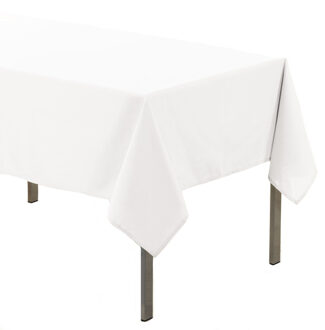 Wicotex Tafelkleed voor binnen - Wit - polyester - 140 x 200 cm - Basic eettafel tafelkleden