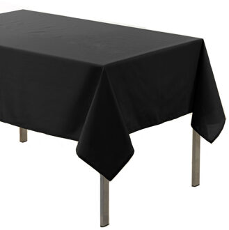 Wicotex Tafelkleed voor binnen - Zwart - polyester - 140 x 200 cm - Basic eettafel tafelkleden