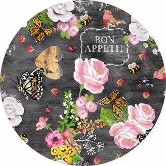 Wicotex Tafelzeil Rond Bon Appetit - 160cm Multikleur