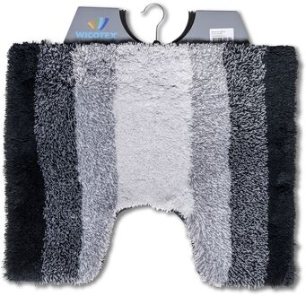 Wicotex Wicotex-Toiletmat regenboog zwart-Antislip onderkant-WC mat-met uitsparing