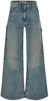 Wide Jeans Semicouture , Blue , Dames - W28,W26,W27,W29,W30