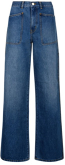 Wide Jeans Tory Burch , Blue , Dames - W26,W27