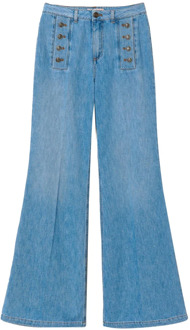 Wide Jeans Twinset , Blue , Dames - W27,W28,W26,W29,W30,W25