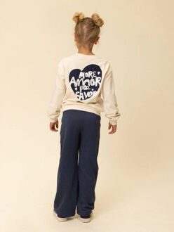 Wide leg broekje lurex voor meisjes in de kleur Blauw - 110