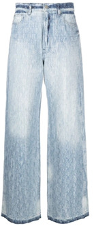 Wide Leg Denim Jeans Amiri , Blue , Dames - W27,W26