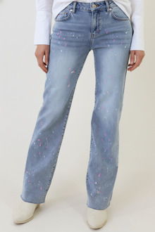 Wide Leg Jeans Paint Stretch FMH Blauw