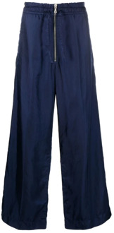 Wide Trousers Dries Van Noten , Blue , Heren - L,M