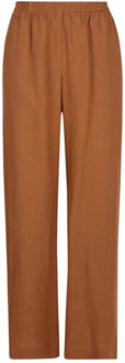 Wide Trousers Eleventy , Brown , Dames - S,Xs