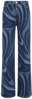 Wide Trousers Emilio Pucci , Blue , Dames - S