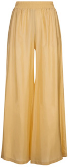 Wide Trousers Fabiana Filippi , Yellow , Dames - M,S,Xs,2Xs