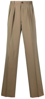 Wide Trousers Giuliva Heritage , Brown , Heren - L