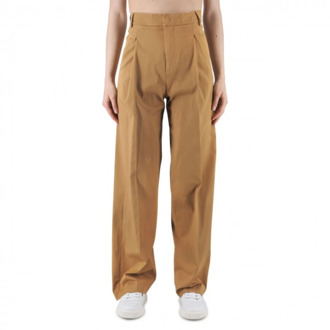 Wide Trousers Hinnominate , Brown , Dames - M,S