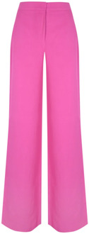 Wide Trousers Max Mara Studio , Pink , Dames - L,M,S