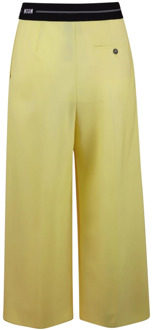 Wide Trousers Msgm , Yellow , Dames - 3XS