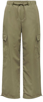 Wide Trousers Only , Green , Dames - M L32,S L32,Xl L32,Xs L32