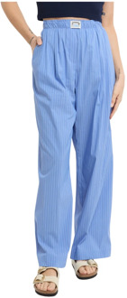 Wide Trousers Ottod'Ame , Blue , Dames - S,Xs,2Xs