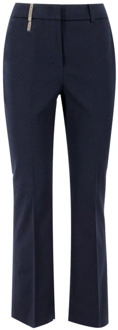 Wide Trousers Peserico , Blue , Dames - Xl,L,M,S,Xs