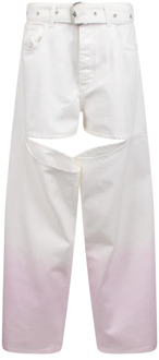 Wide Trousers Ssheena , White , Dames - W25