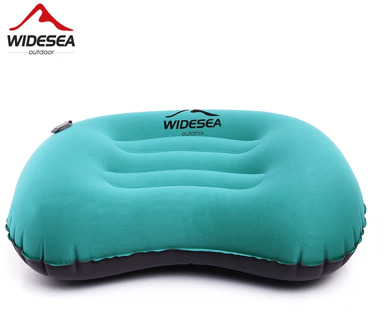 Widesea Portable Inflatable Pillow Camping Equipment Compressible Folding Air Cushion Outdoor Protective Tourism Sleeping Gear