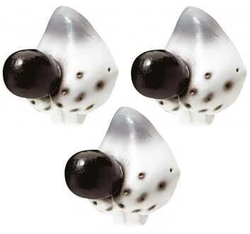 Widmann 3x stuks carnaval dieren verkleed Muizen neusje volwassenen