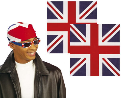 Widmann Bandana Groot Brittannie - 2x - katoen - sjaal - vlag Engeland - Union Jack