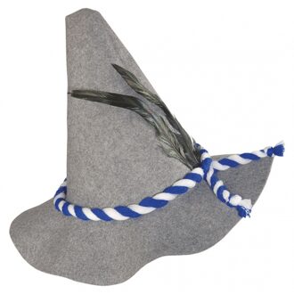 Widmann Beieren zeppelhoed - grijs - voor volwassenen - Oktoberfest hoed - Bayern