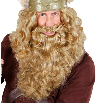 Widmann Blonde lange verkleed baard met golvend haar Multi