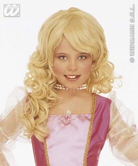 Widmann Blonde prinsessenpruik voor meisjes - Pruiken