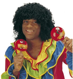 Widmann Carnaval verkleed pruik braziliaan Ruud - zwart haar - heren