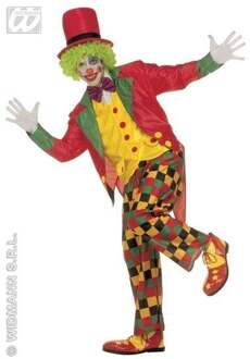 Widmann Clown & Nar Kostuum | Clown Luxe Multicolour Kostuum Man | Large | Carnaval kostuum | Verkleedkleding
