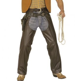 Widmann Cowboy Chaps Bruin M/l - Verkleedattributen