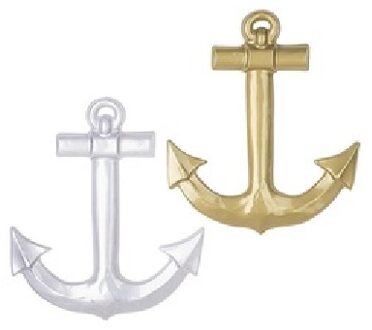 Widmann Decoratie 3D anker - PVC - 50 cm - Maritieme thema decoratie