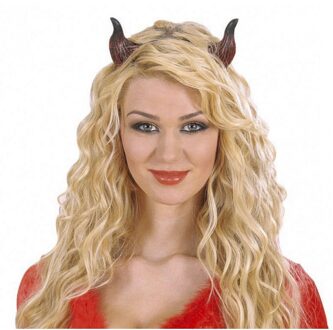 Widmann Duivelshoorns met elastiek voor volwassenen Multi