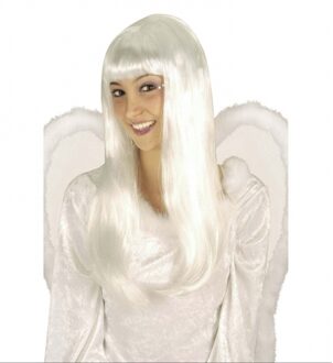 Widmann Engelen thema verkleed pruik dames Wit