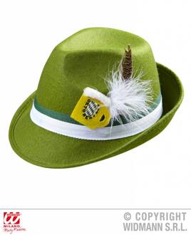 Widmann Groene Beierse hoed voor volwassenen - Hoeden > Overige