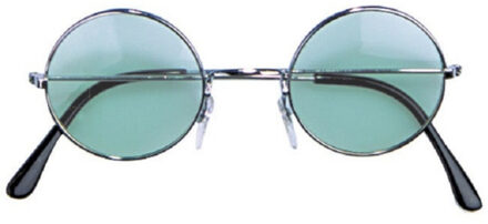 Widmann Hippie Flower Power Sixties ronde glazen zonnebril groen