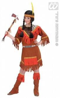 Widmann Indiaan Kostuum | Savannah Indiaans | Meisje | Maat 128 | Carnaval kostuum | Verkleedkleding