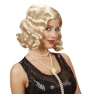 Widmann Jaren 20 en 30 dames pruik - Charleston - Halflang - Blond - Volwassenen