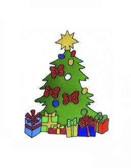 Widmann Kerstversiering raamstickers kerstboom plaatjes 30 cm