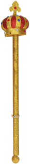 Widmann Koninklijke scepter 57 cm - Verkleedattributen Goudkleurig