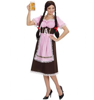 Widmann Oktoberfest - bruine lange tiroler jurk dames 36 (s) Multikleur